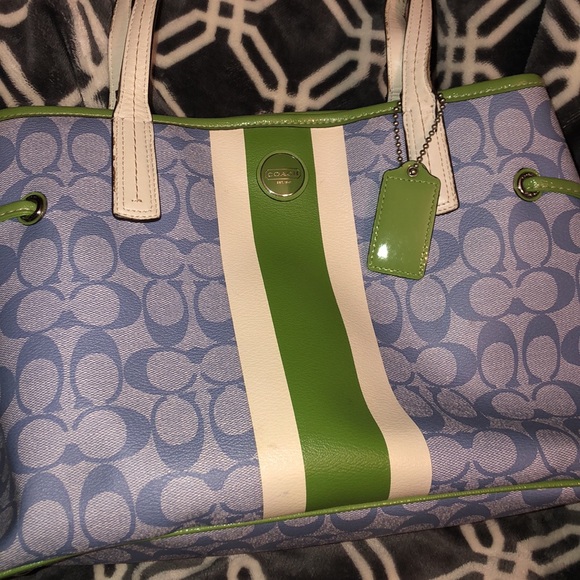 green coach handbags